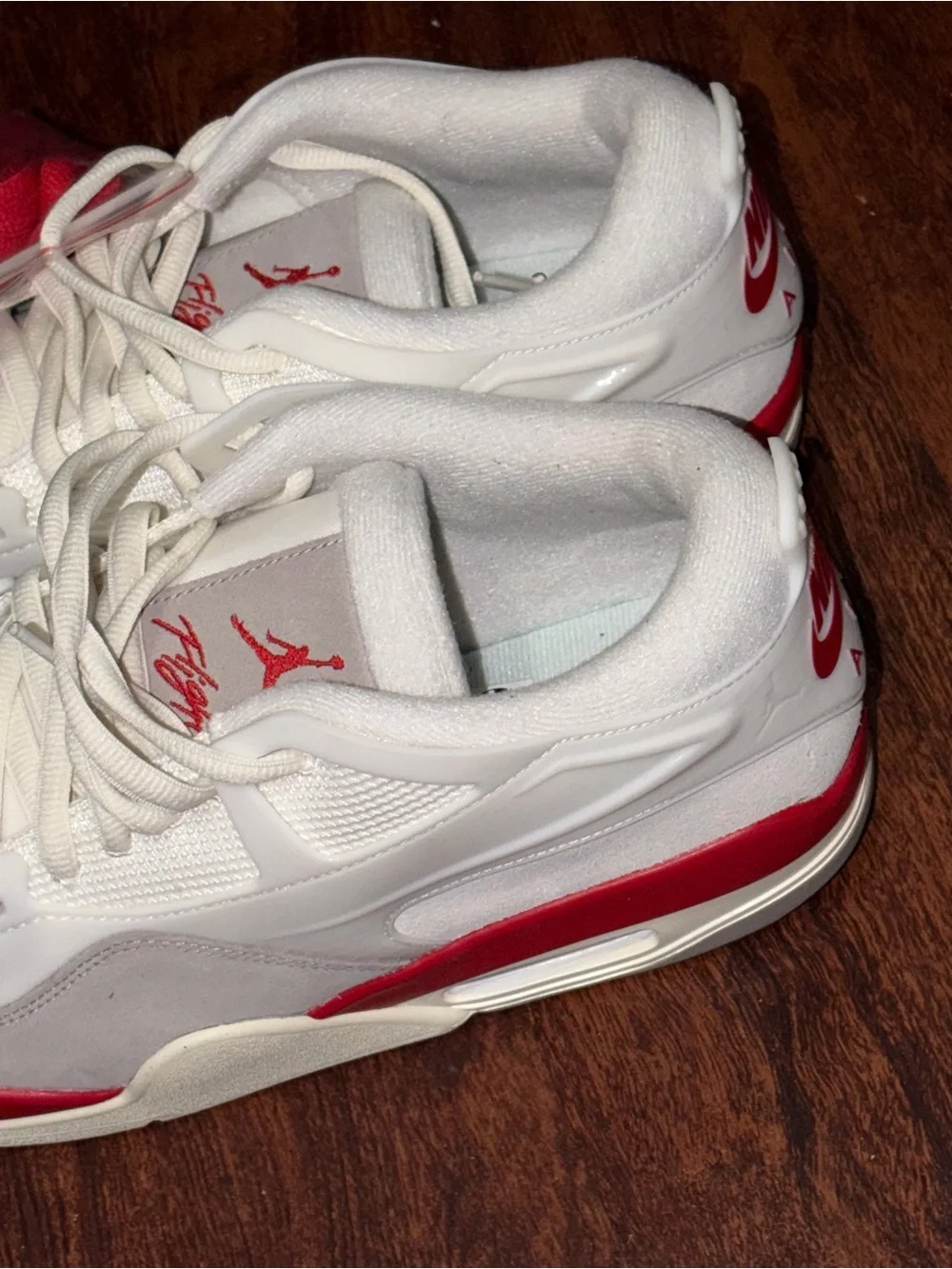 Air jordan 4 Athletic Sneakers white varsity red